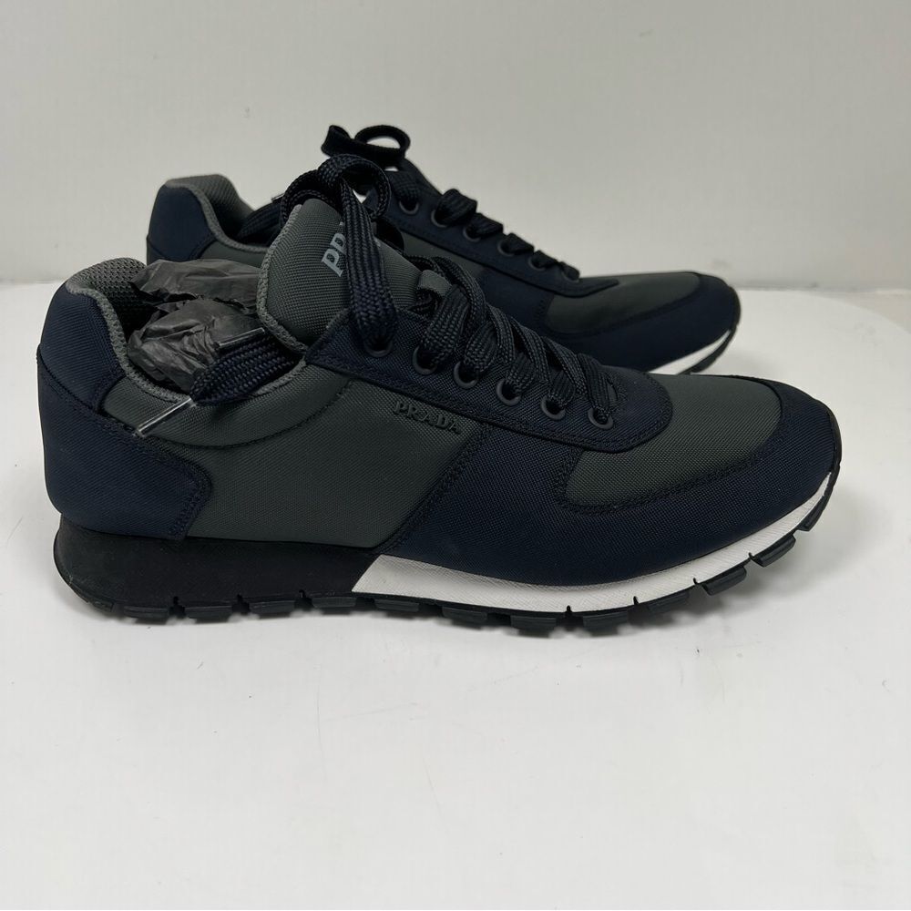 PRADA Nylon Matchrace Sneakers - 4E2942 - Navy Blue Gren - US 7 - Picture 2 of 9